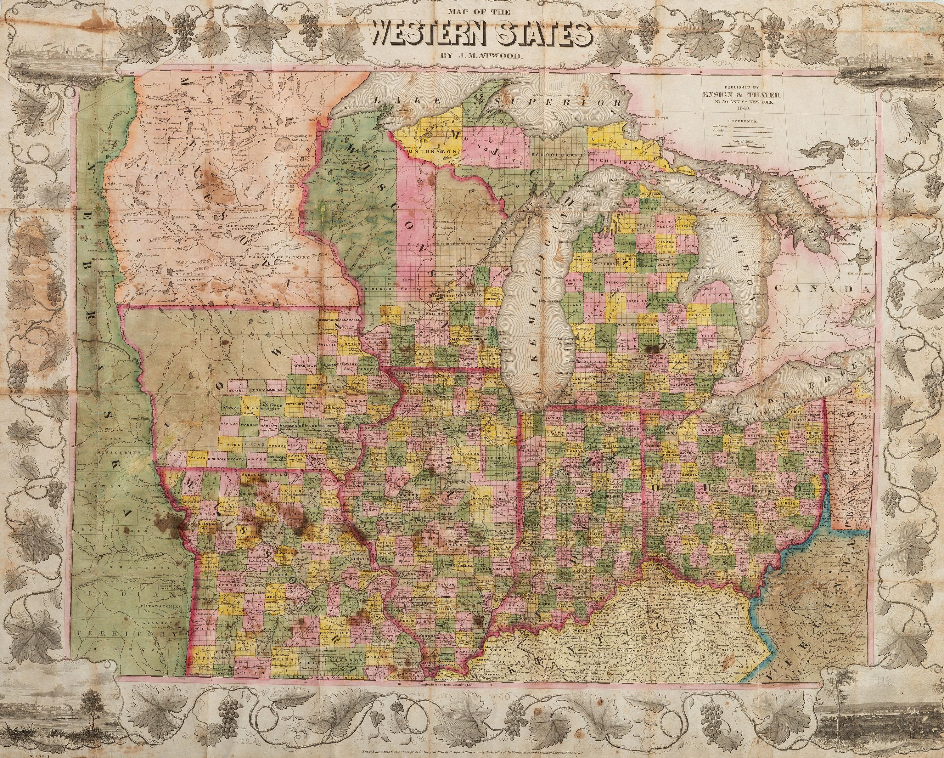 [MAPS]. ATWOOD, J.M. Map of the Western States.