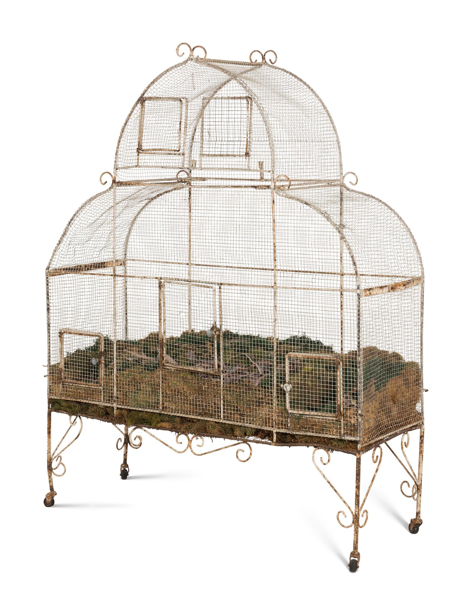 A Victorian Wirework Birdcage