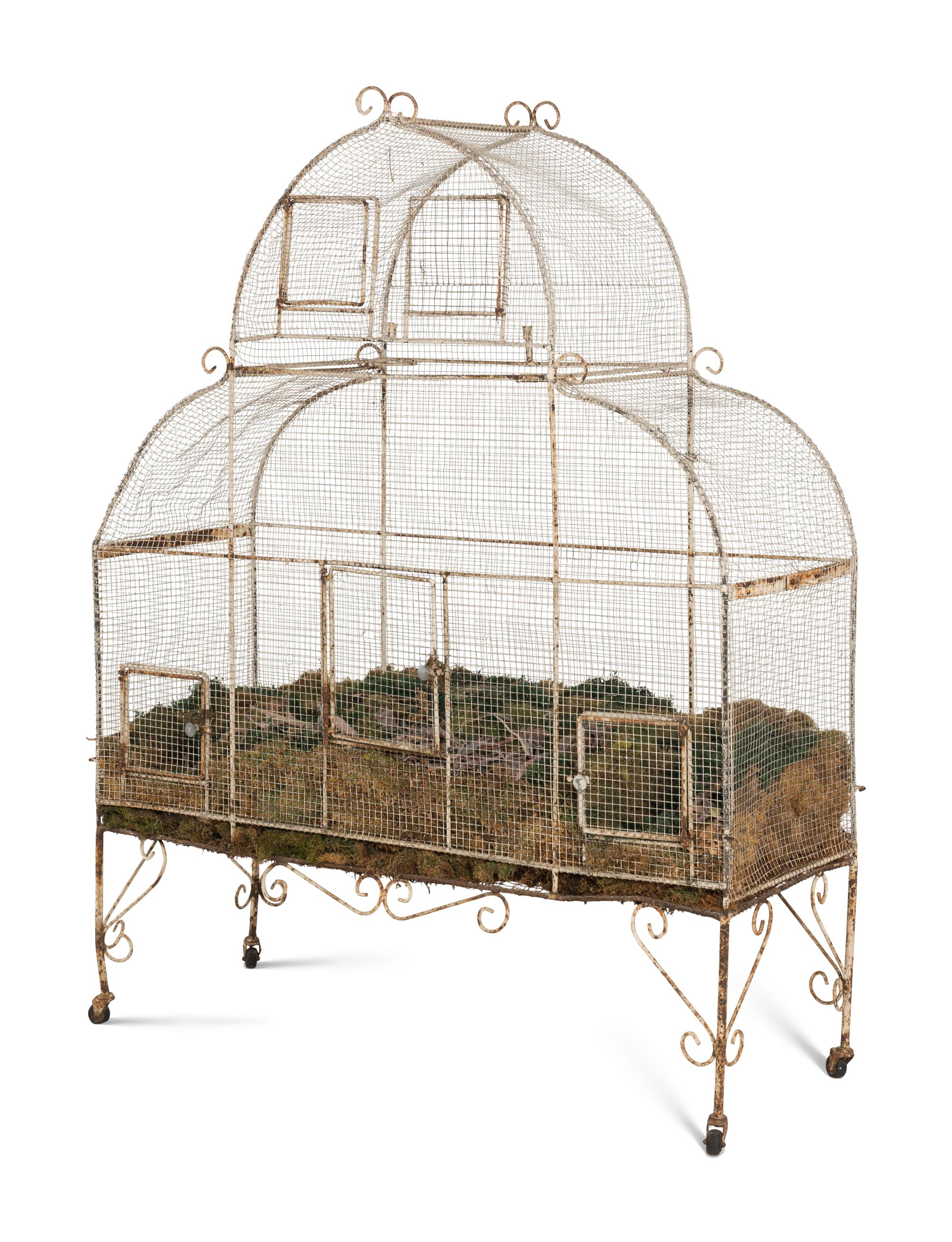 A Victorian Wirework Birdcage