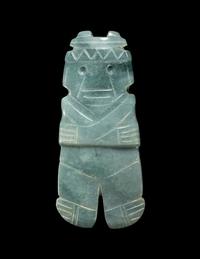 A Costa Rican Jade Figural Pendant
