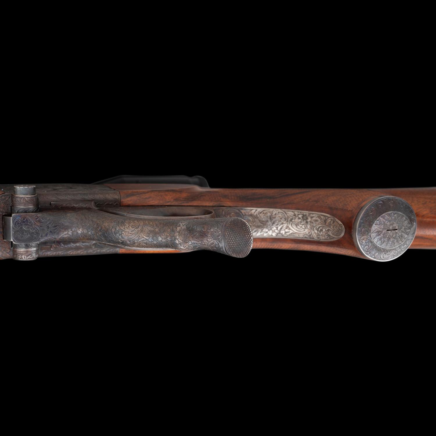 **Highly Embellished Walter Glaser Farquharson Action Rifle Deep Relief Engraved By Alvin A. White with Thomas Shelhamer Stock in .257 Roberts