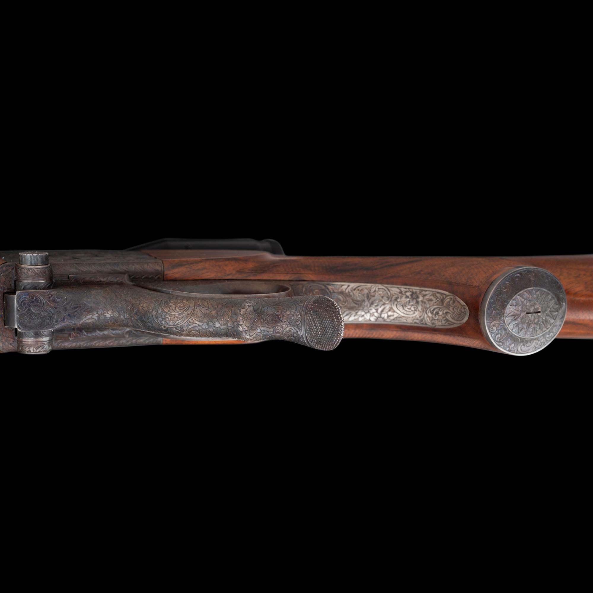 **Highly Embellished Walter Glaser Farquharson Action Rifle Deep Relief Engraved By Alvin A. White with Thomas Shelhamer Stock in .257 Roberts