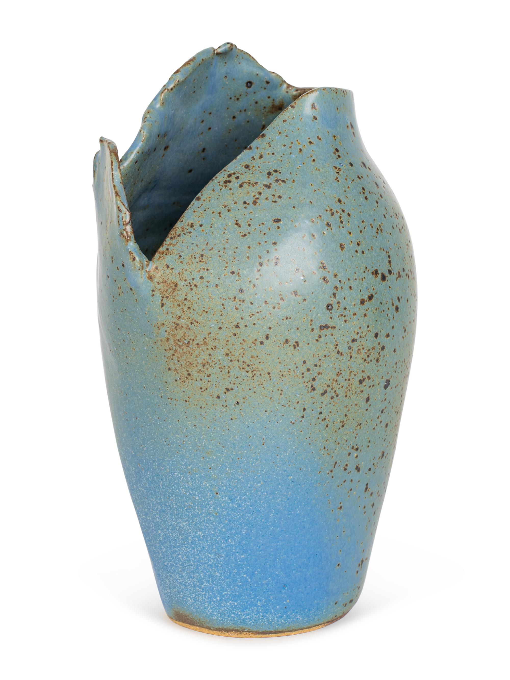 A Blue Glazed Studio Pottery Vase — 21ST CENTURY