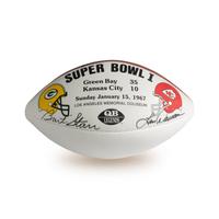 A Bart Starr and Len Dawson Dual Signed Autograph Super Bowl I Commemorative Football