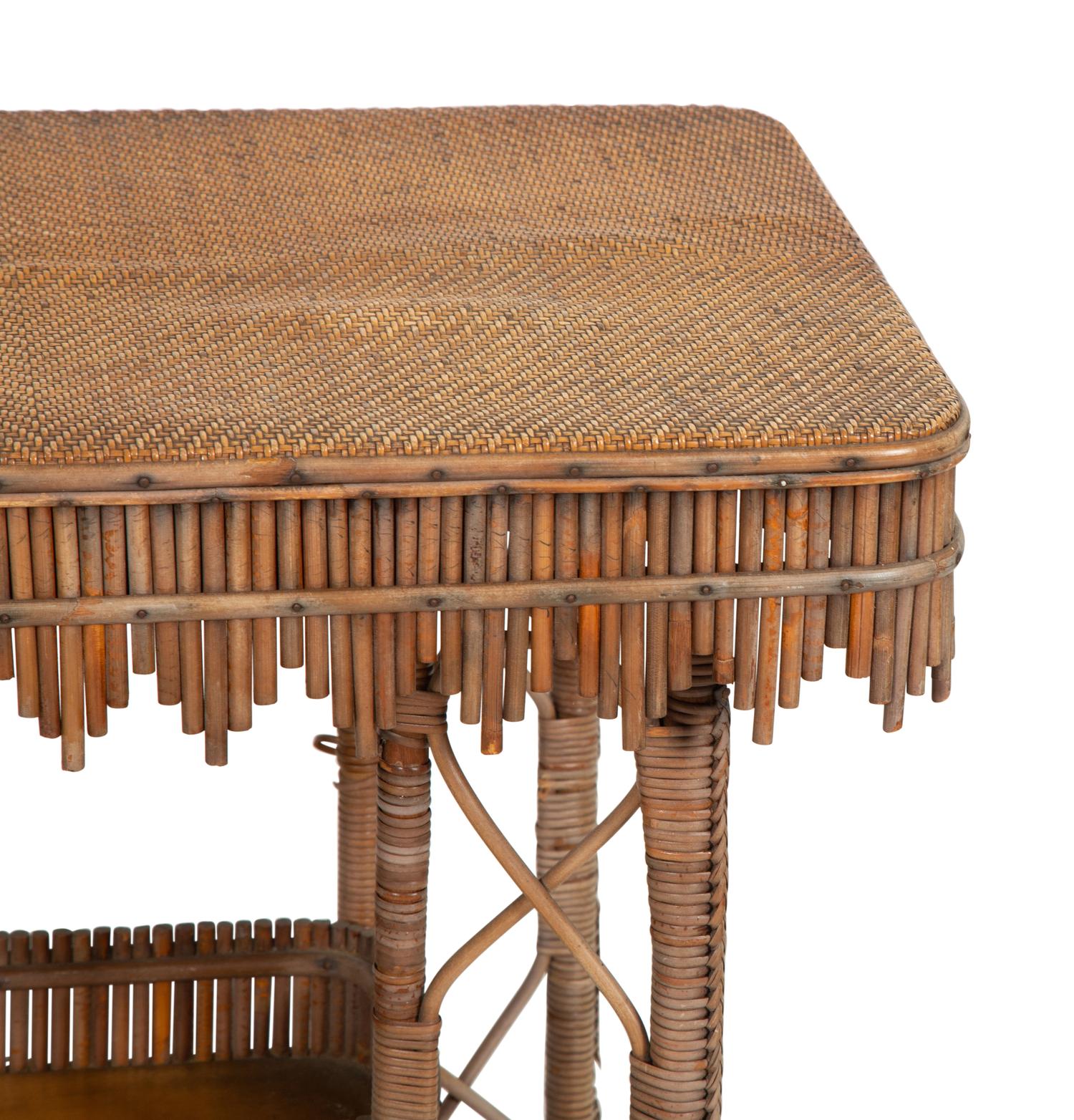 An English Rattan Occasional Table