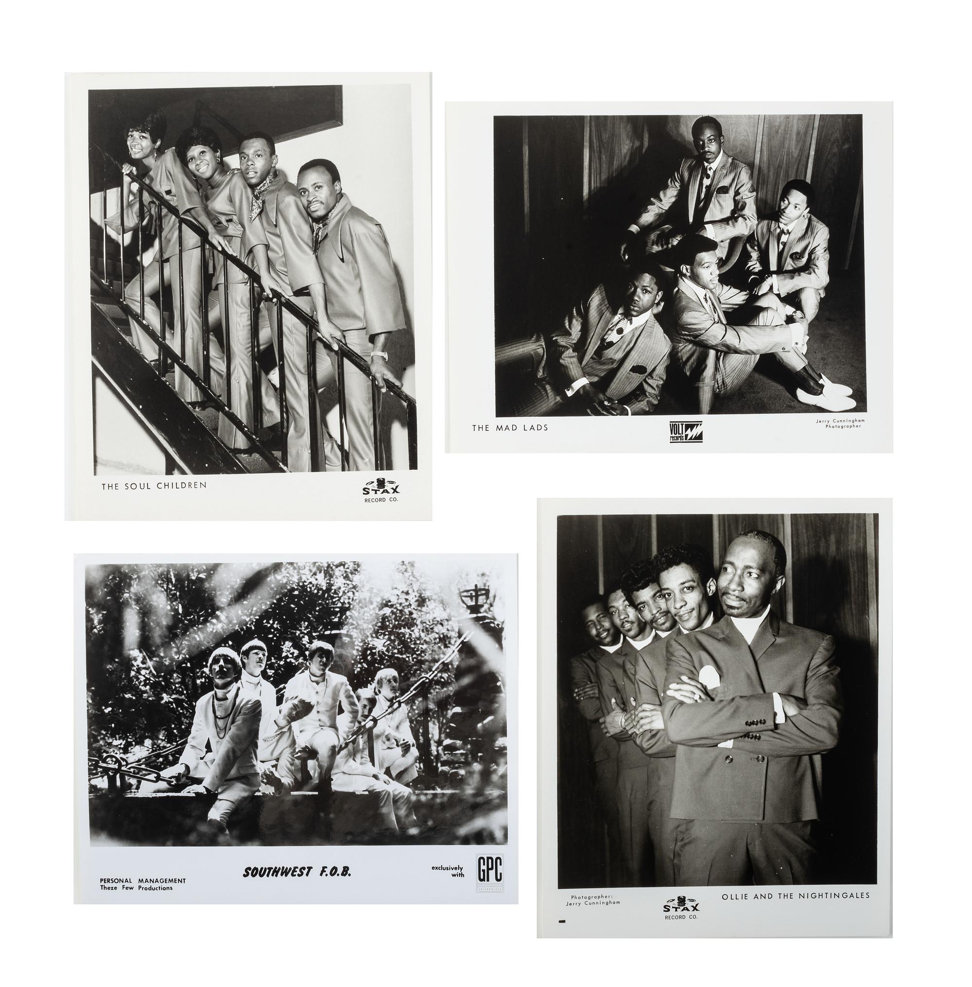 [MUSIC]. Archive of 48 promotional photographs from Stax Records, Memphis, TN, incl. images of Otis Redding, Carla Thomas, Sam and Dave, Johnnie Taylor, and Isaac Hayes. Ca 1968-1969.