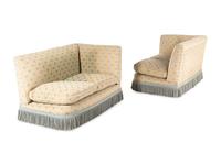 A Custom Two-Piece Banquette Sofa