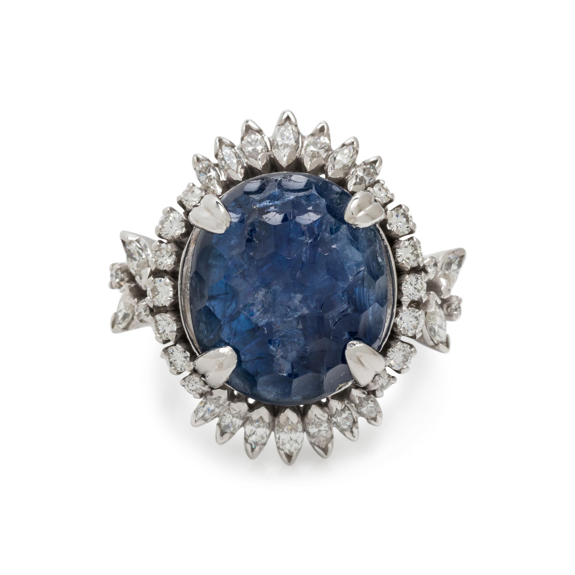 SAPPHIRE AND DIAMOND RING