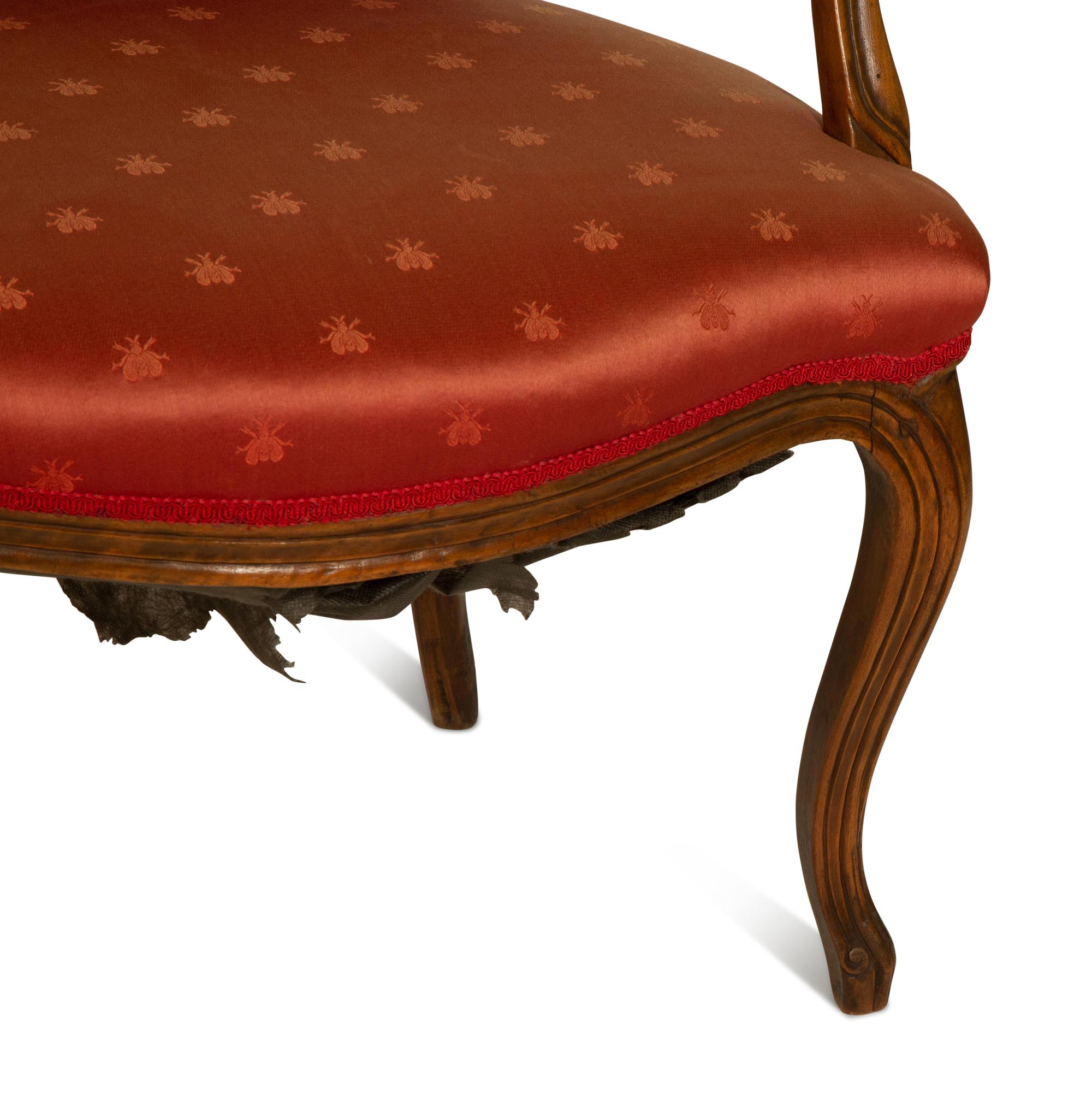 A Pair of Louis XV Beechwood Fauteuils