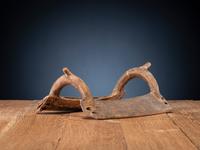 Comanche Child's Saddle Frame, with Decorated Antler Horn