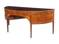 A George III Satinwood and Ebony-Banded Mahogany Sideboard