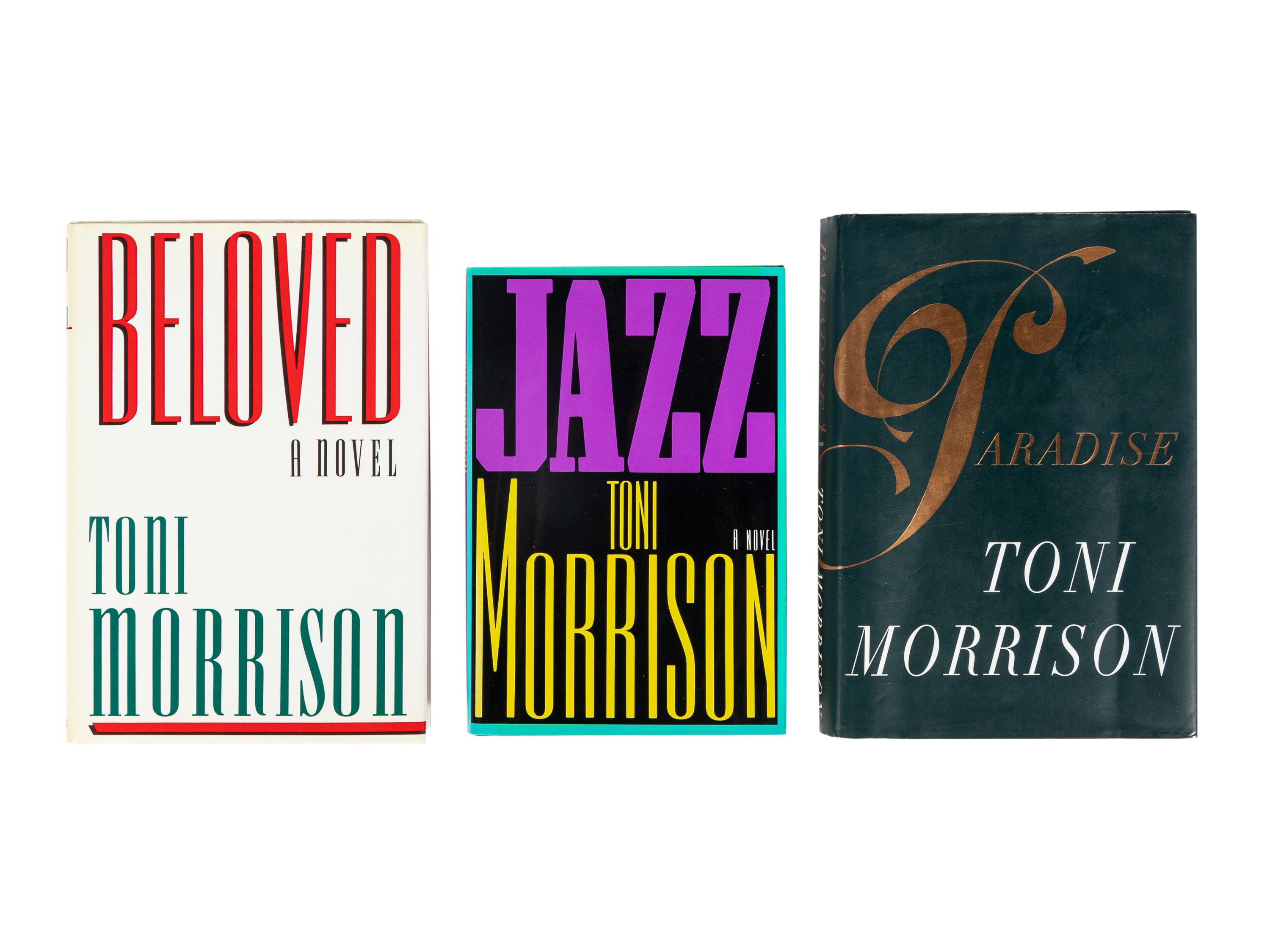 MORRISON, Toni (1931-2019). A group of three FIRST EDITIONS, one SIGNED, comprising:
