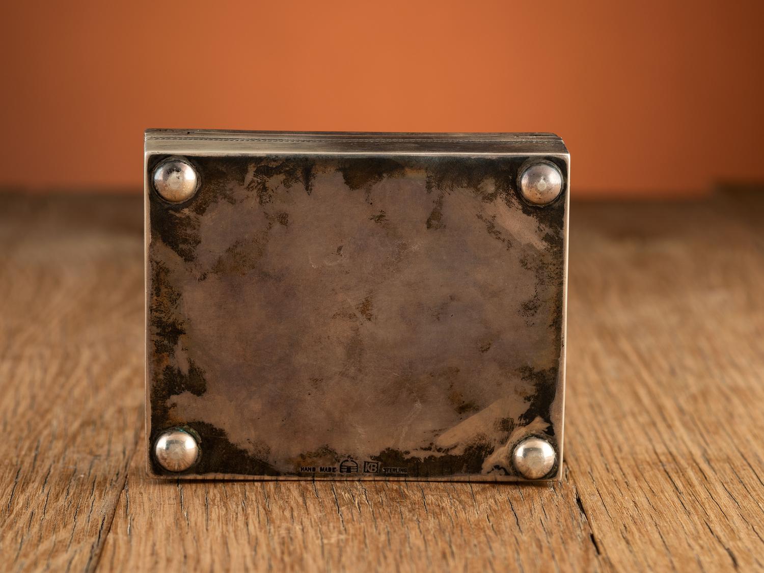 Sterling Silver and Turquoise Lidded Box