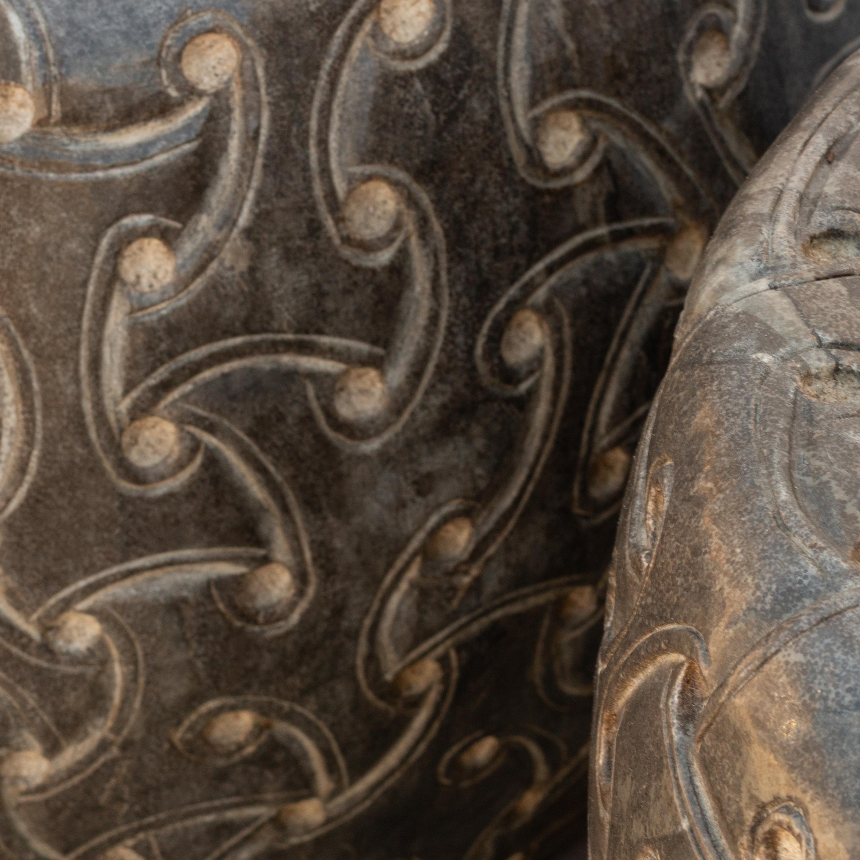 A Pair of Large Carved Stone Jardinières