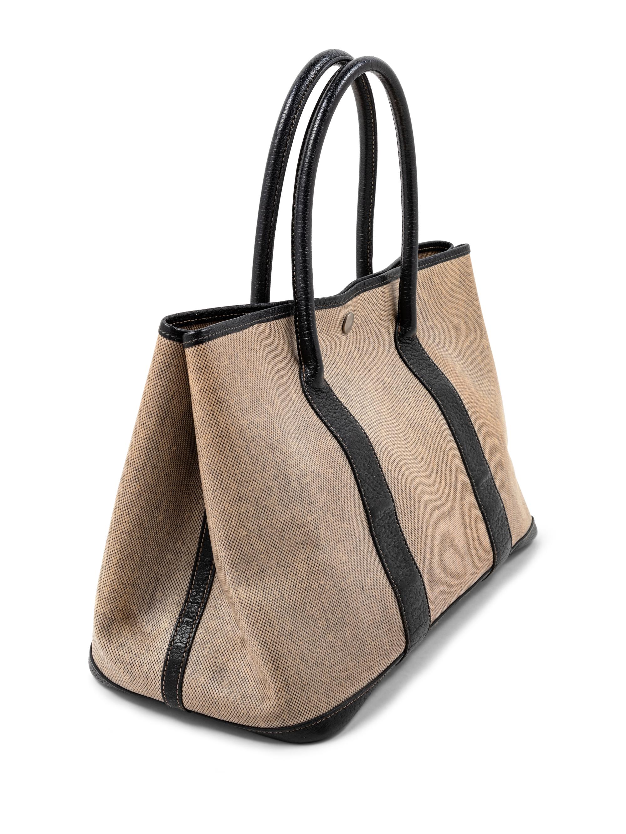 Hermès Toile and Indigo Garden Party MM Tote