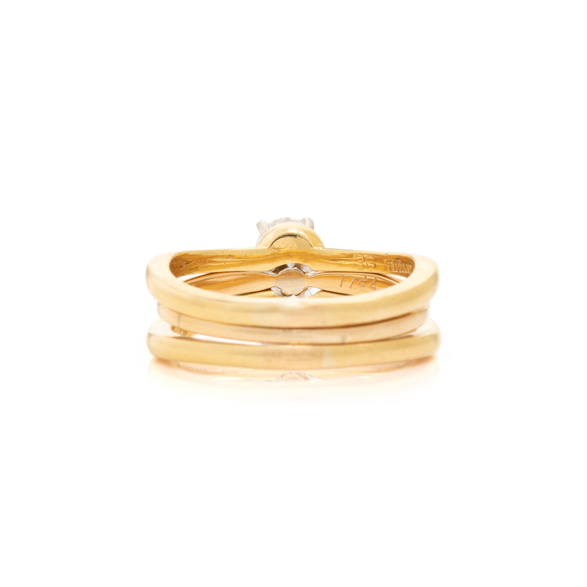 DIAMOND RING WITH TIFFANY & CO. RING GUARDS