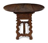 An Italian Walnut Drop-Leaf Table