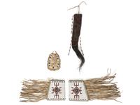 Northern Plains Pouche, Cuffs, and Hair Drop