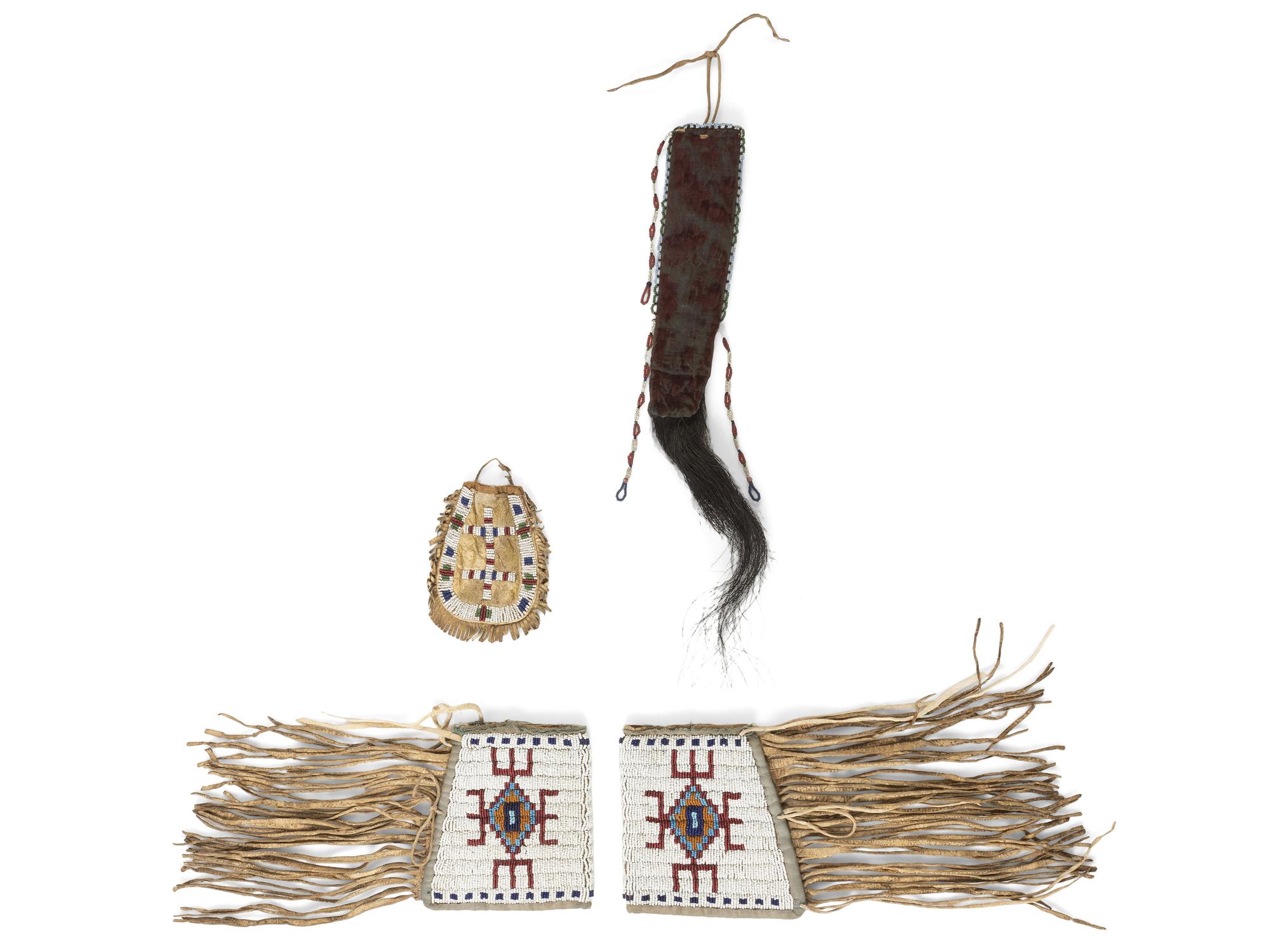 Northern Plains Pouche, Cuffs, and Hair Drop