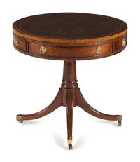 A George III Style Mahogany Drum Table
