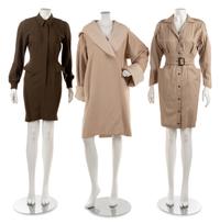 Three Thierry Mugler Dresses and Coat, 1980s