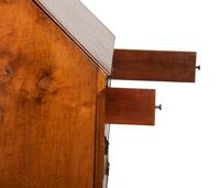 A Federal Barber Pole Inlaid Cherrywood Slant Front Desk