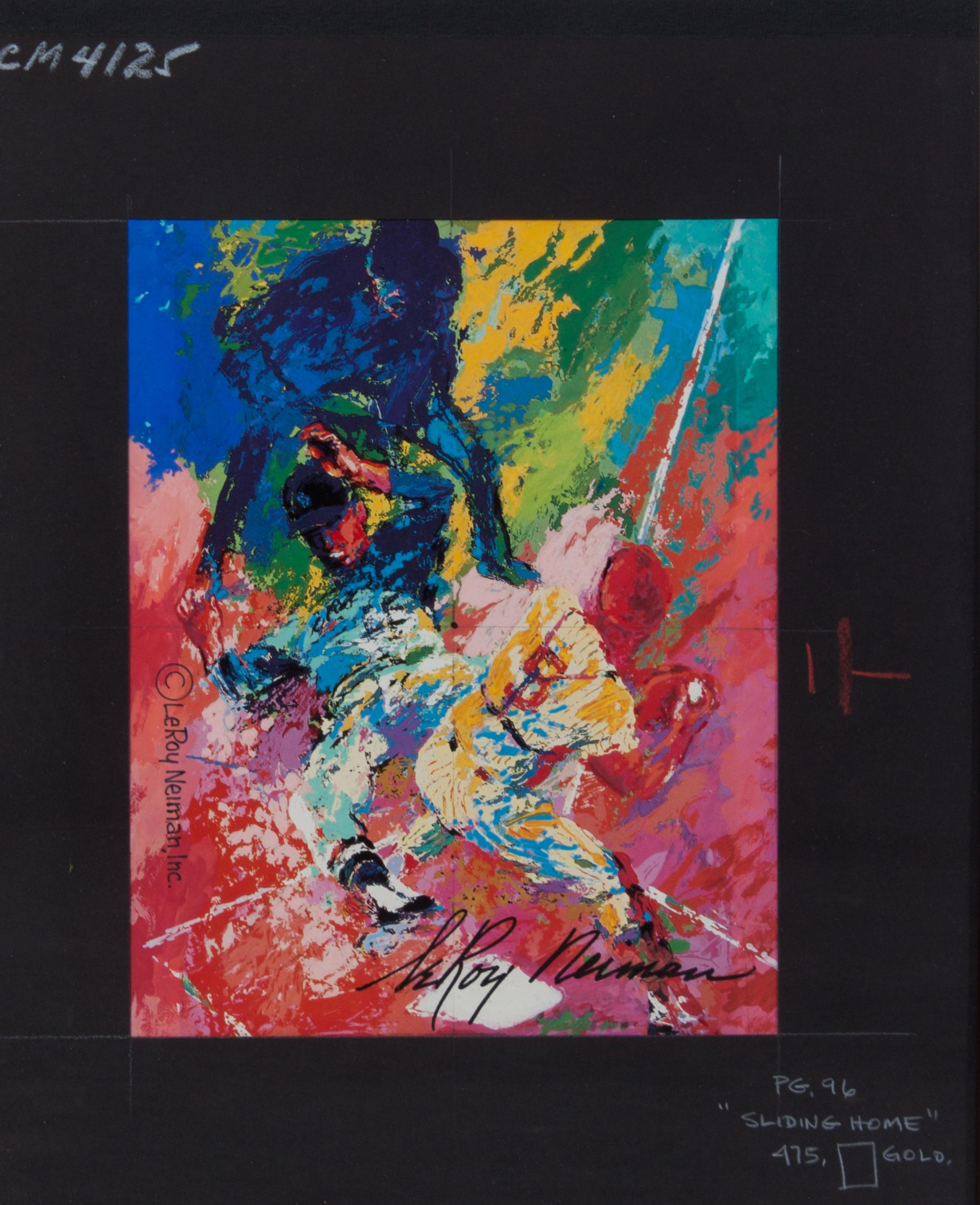 Leroy Neiman, (American, 1921-2012), Sliding Home