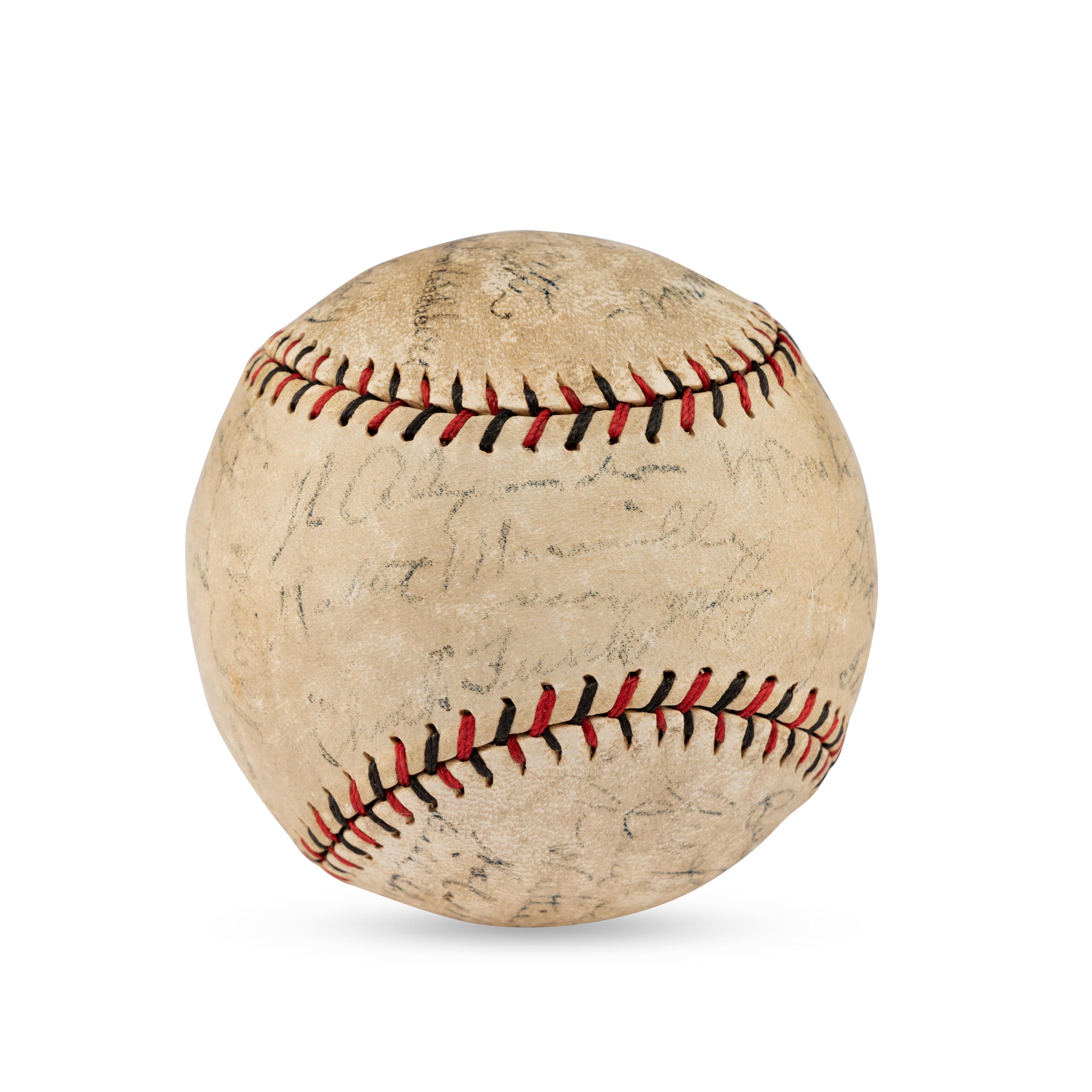 A 1928 St. Louis Cardinals Team Signed Autograph Baseball Featuring Jesse Haines, Chick Hafey, Frank Frisch, Rabbit Maranville and Grover Cleveland Alexander (PSA Letter of Authenticity),