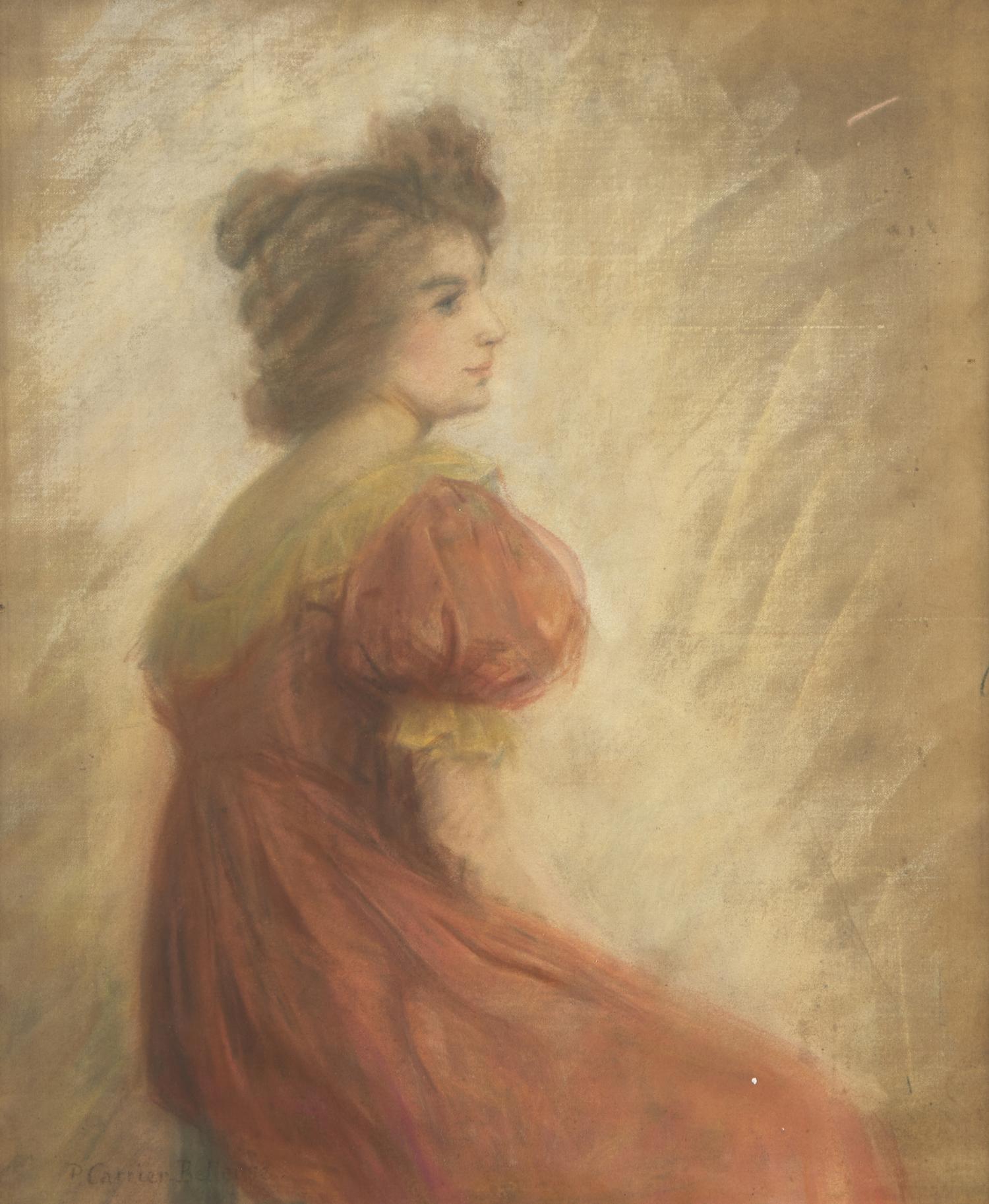 Pierre Carrier-Belleuse (French, 1851-1932) — Femme Assise de Profil
