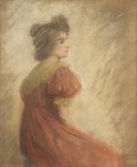 Pierre Carrier-Belleuse (French, 1851-1932) — Femme Assise de Profil