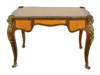 Approved for Donation A Louis XV Style Gilt Bronze Mounted Bureau Plat