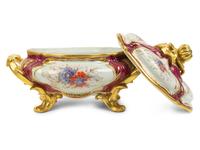 A Limoges Painted Porcelain Tureen and Undertray — 20TH CENTURY