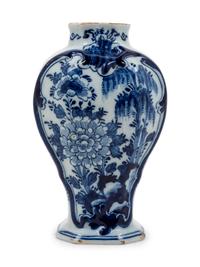A Delft Tin-Glazed and Painted Earthenware Vase