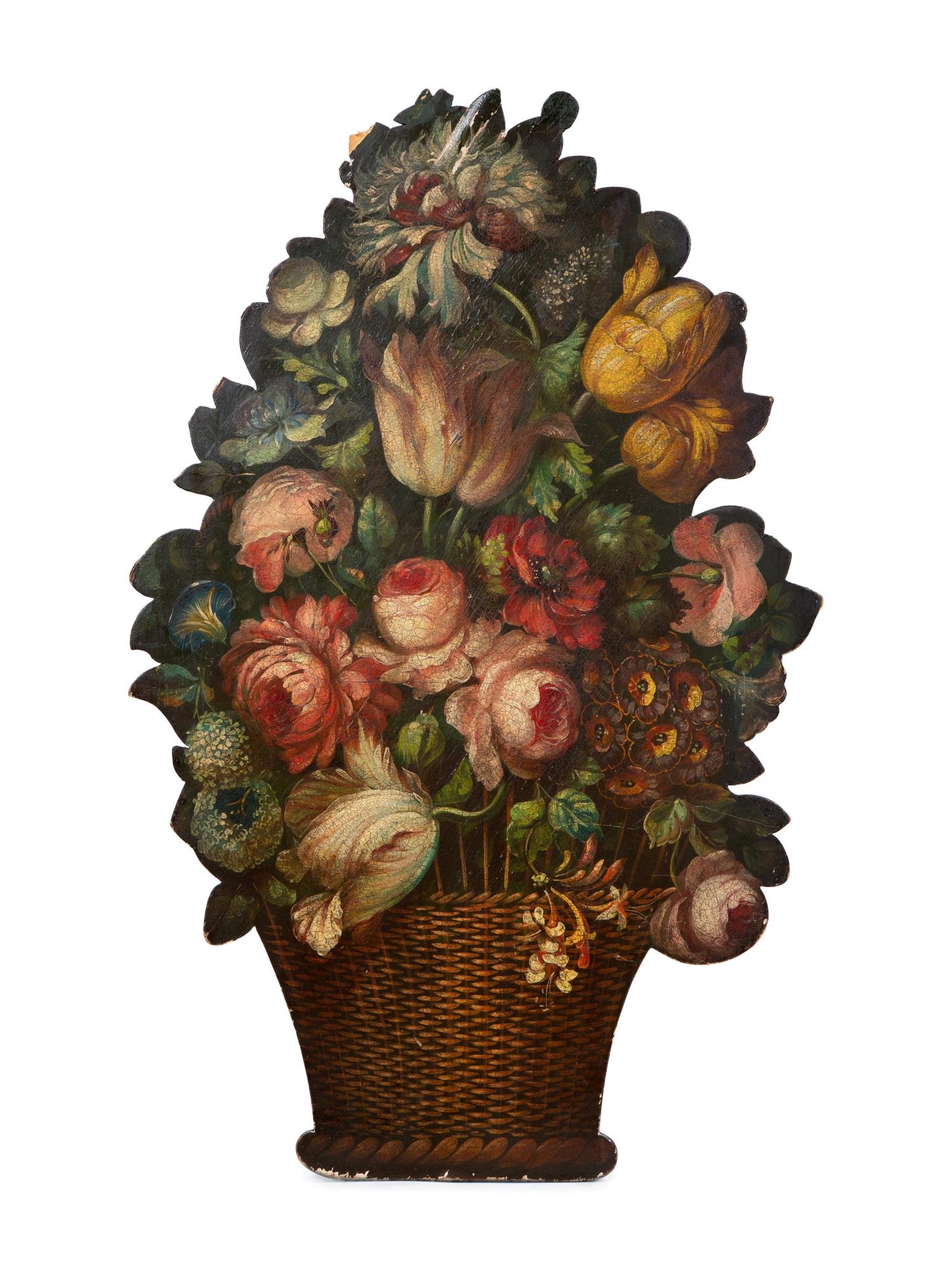 An English Polychrome Painted Dummy Board