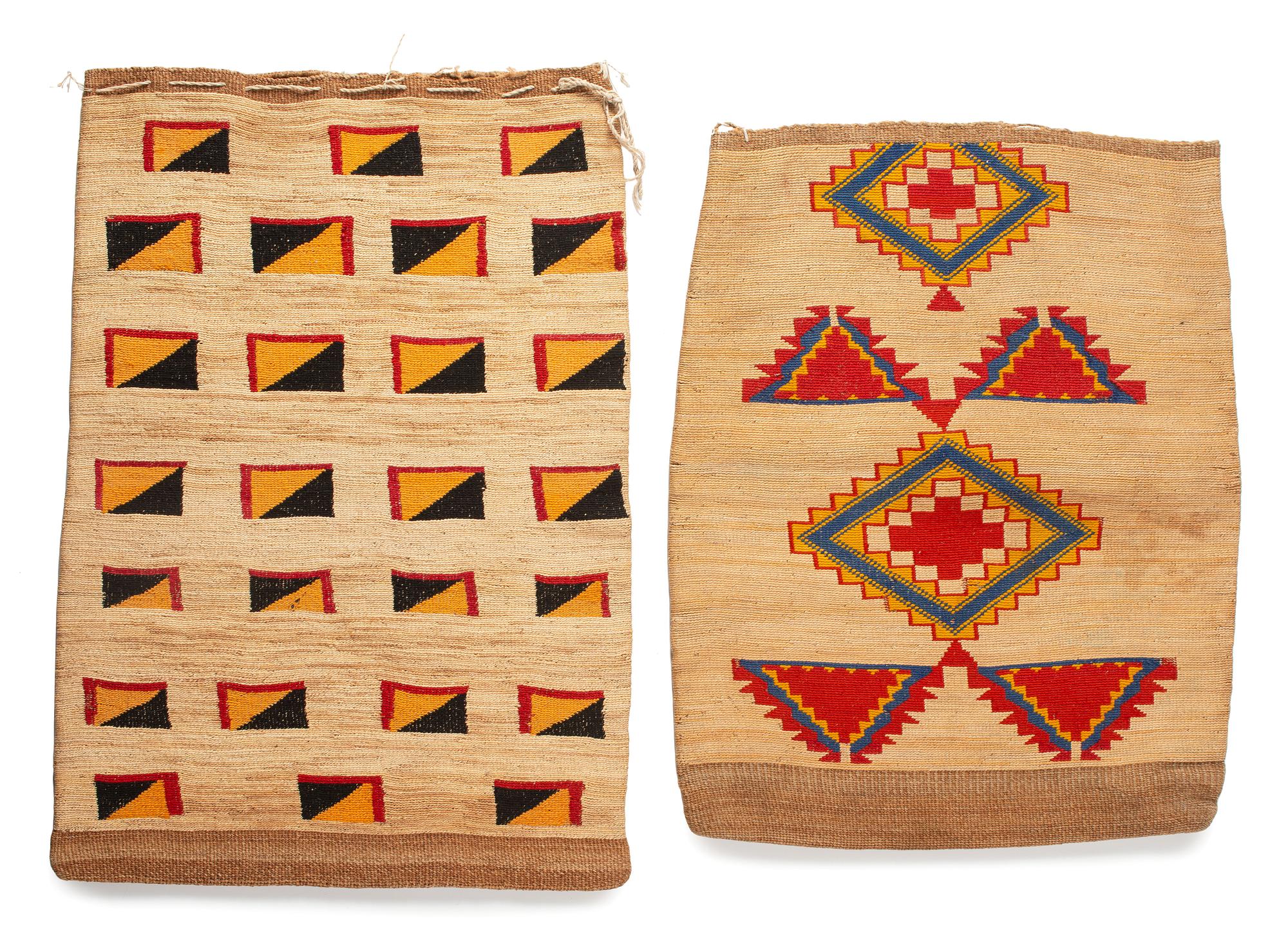Pair of Large Nez Perce Corn Husk Bags