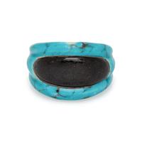 YELLOW GOLD AND ENAMEL RING