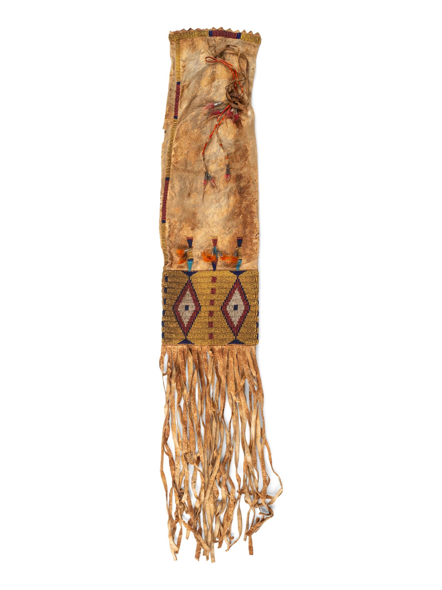 Cheyenne Beaded Hide Tobacco Bag