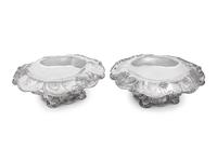 A Pair of Gorham Martelé Silver Compotes
