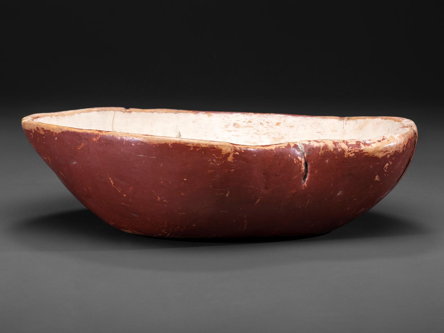 A Swedish Painted Burlwood Bowl
