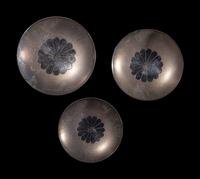 A Set of Three Japanese Silver Sake Cups
