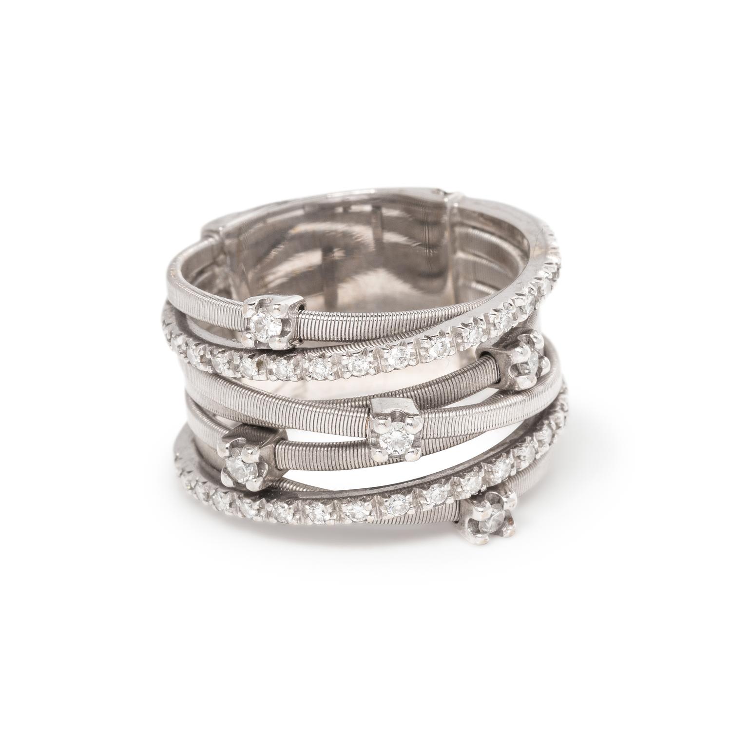 MARCO BICEGO, WHITE GOLD AND DIAMOND 'GOA' RING