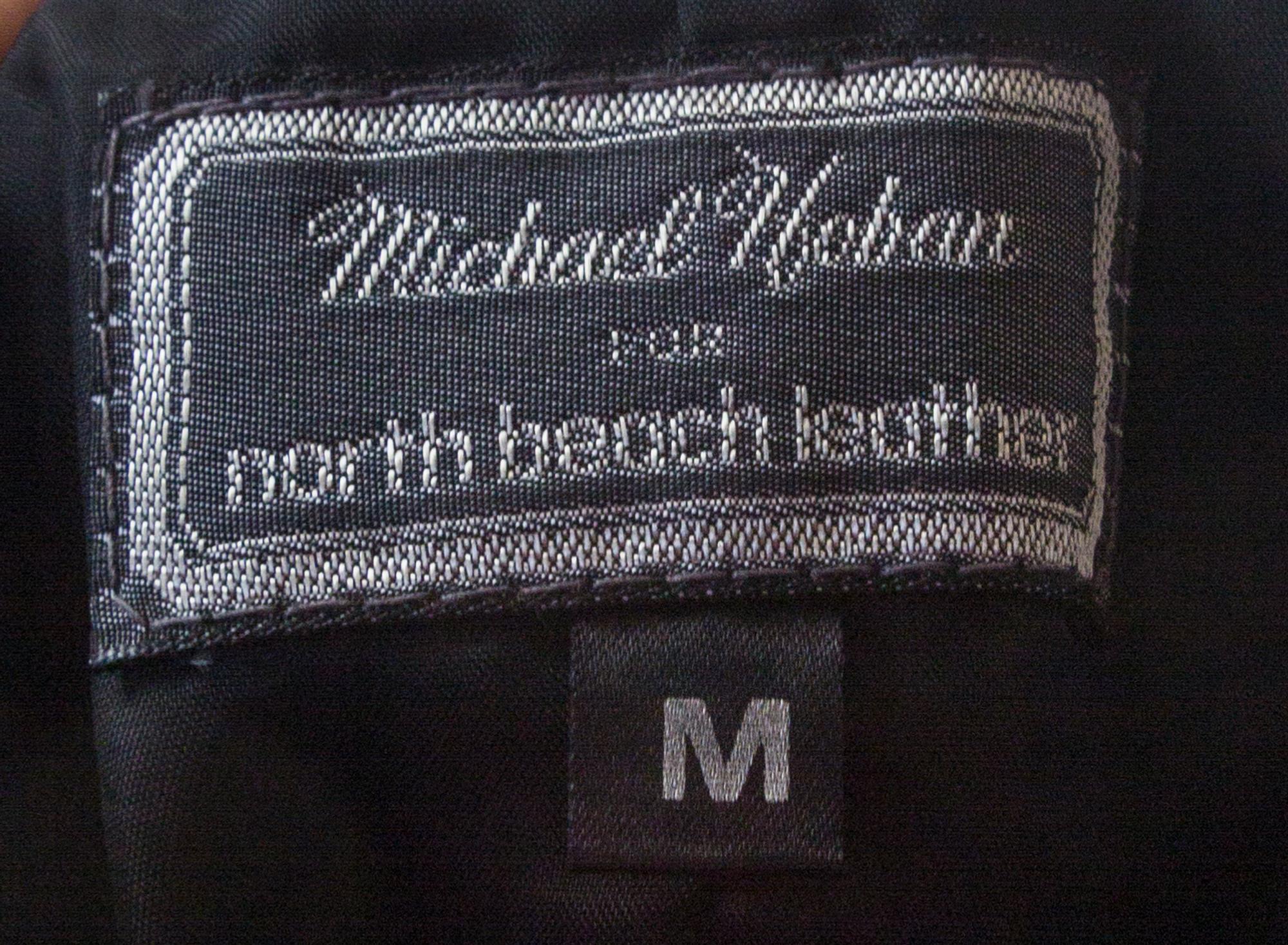 A Michael Hoban Black Leather Bustier, Size M.