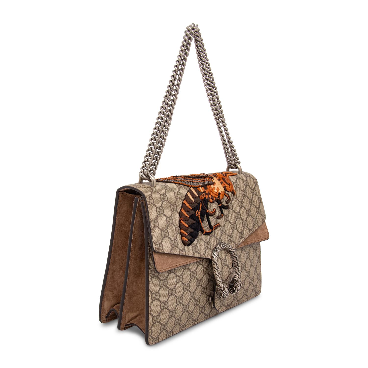 GUCCI, BEE-EMBROIDERED DIONYSUS BAG