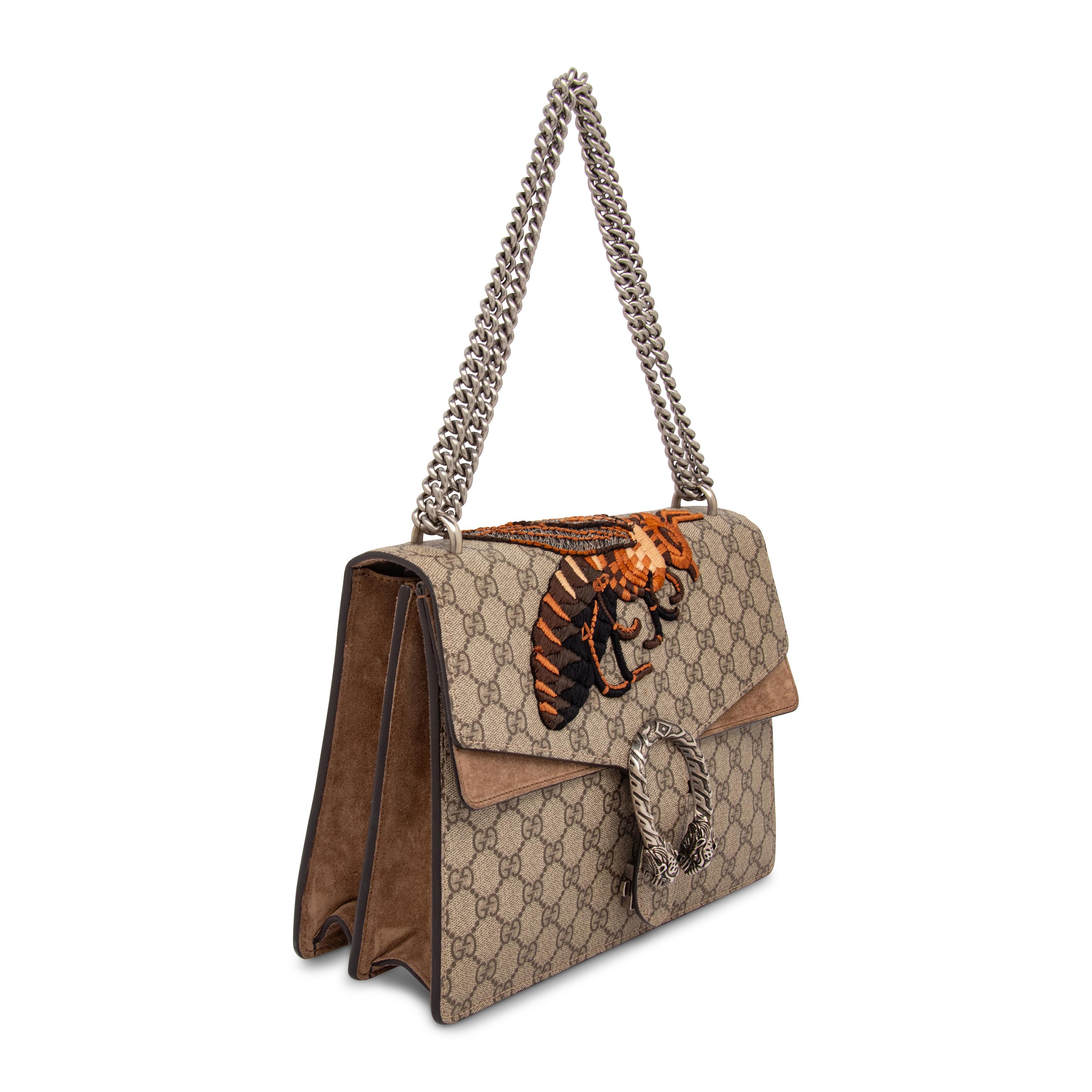 GUCCI, BEE-EMBROIDERED DIONYSUS BAG