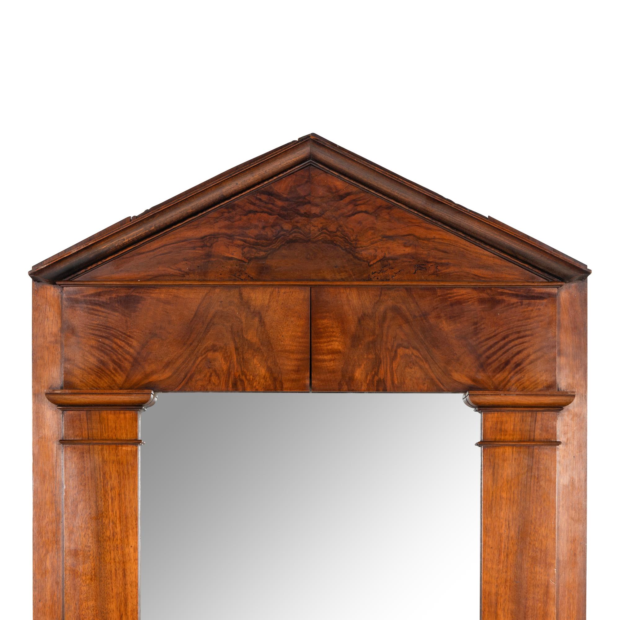 An Empire Walnut Pier Mirror