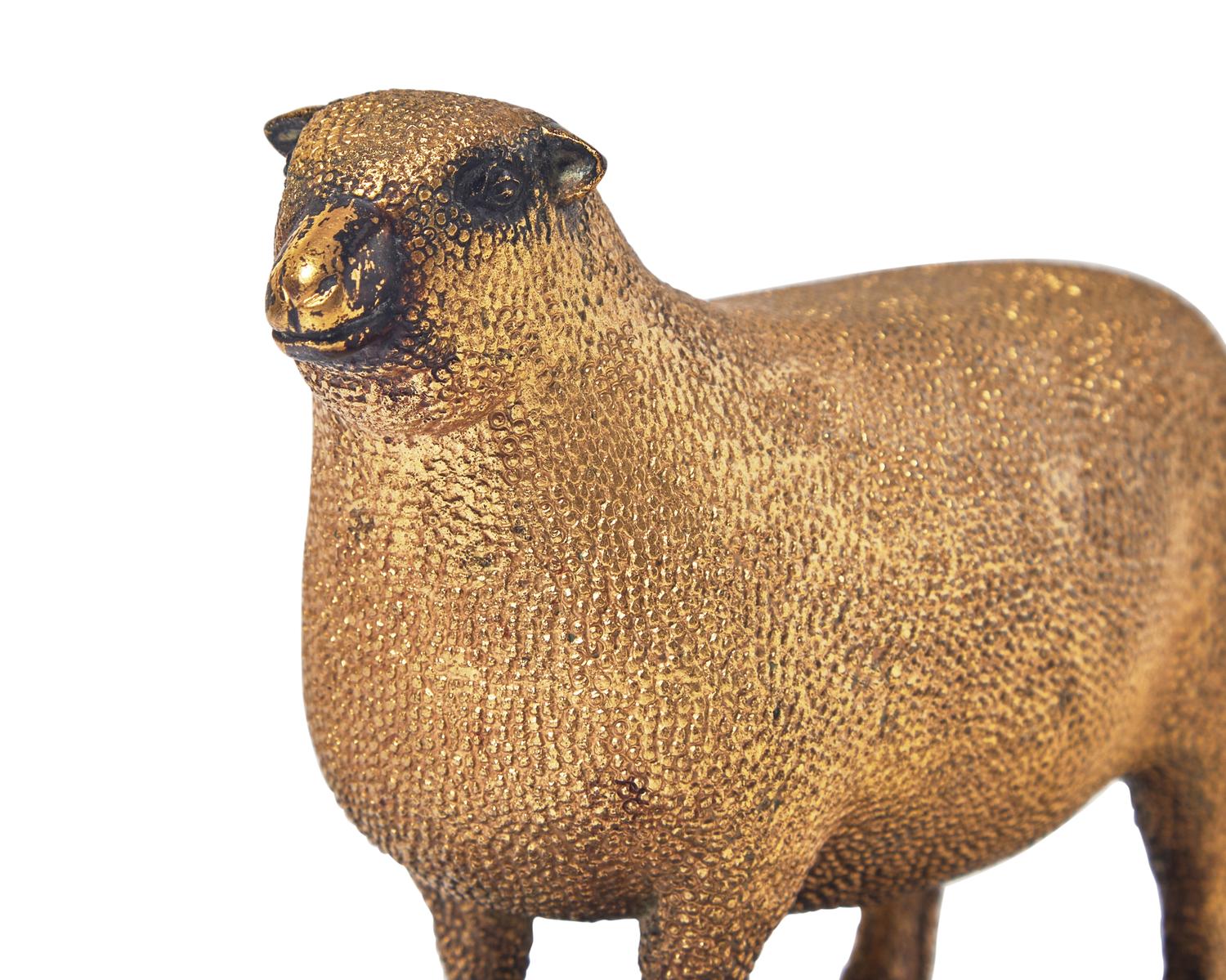 Herbert Chevalier Haseltine (1877-1962), A Gilt Bronze Ewe