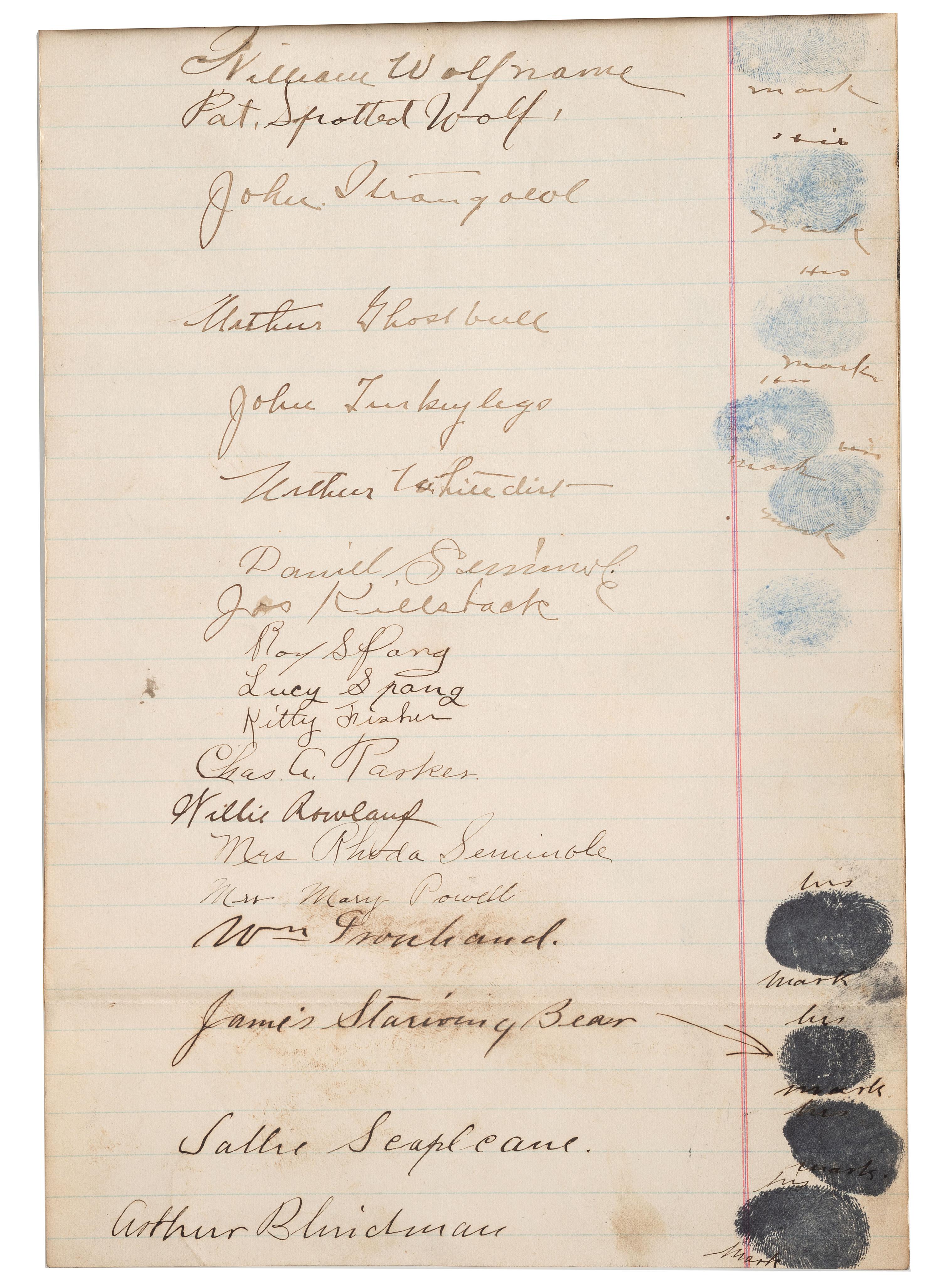 [NATIVE AMERICANS]. Archive of documents related to Assiniboine, Arapaho, and Northern Cheyenne tribal affairs, incl. delegation documents.