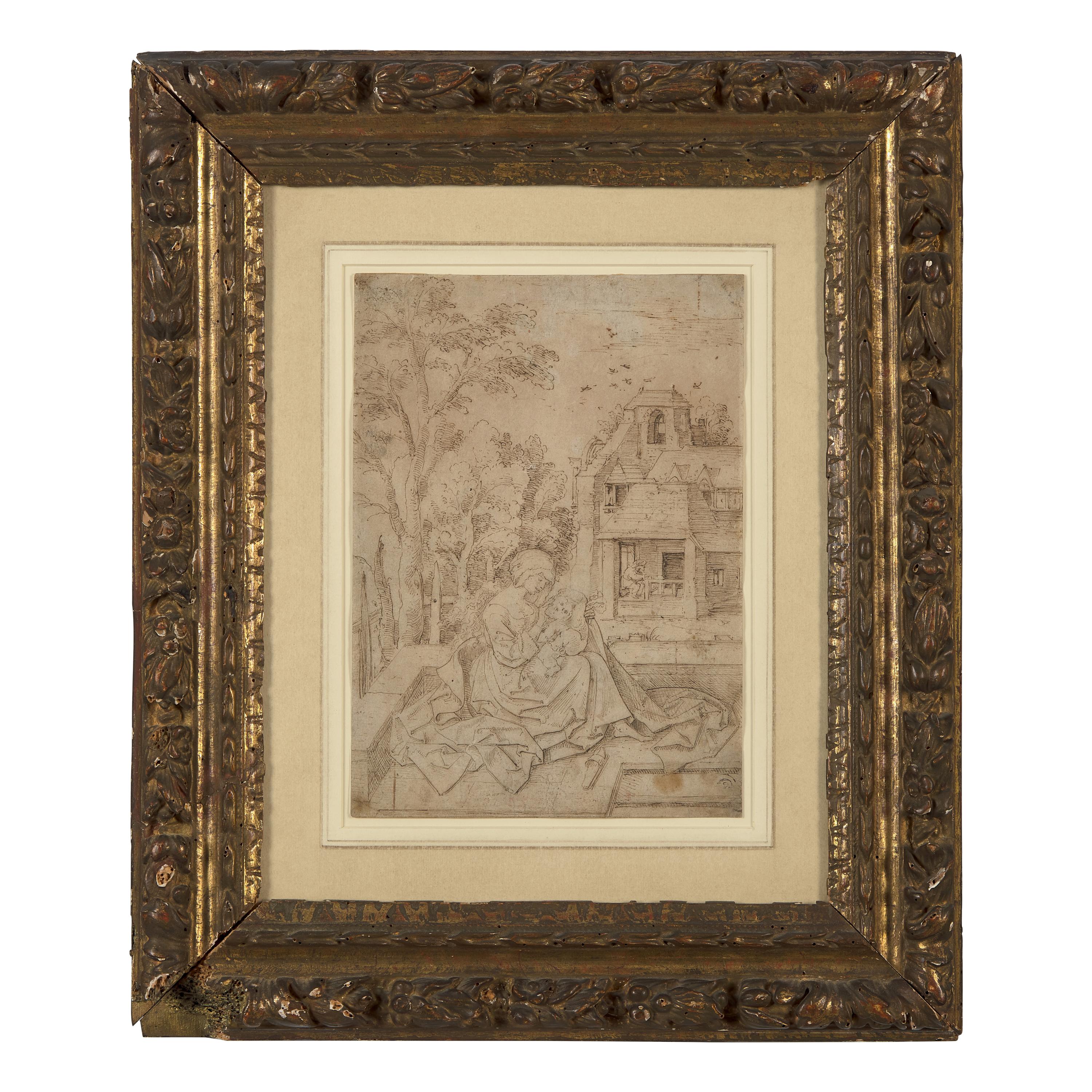 Netherlandish School, 16th Century — Madonna and Child with Saint Joseph in the Workshop