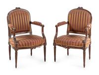 A Pair of Louis XVI Style Fauteuils