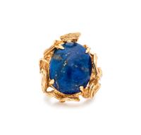 JEAN LASNIER, YELLOW GOLD AND LAPIS LAZULI RING